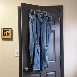 torrid Distressed Wide Leg Jeans